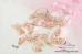 Petite Satin flowers with leaves - 3cm -  Mix Assorted (9 flowers)